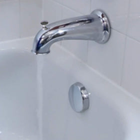 Durable zinc metal construction with chrome finish for lasting bathroom use.