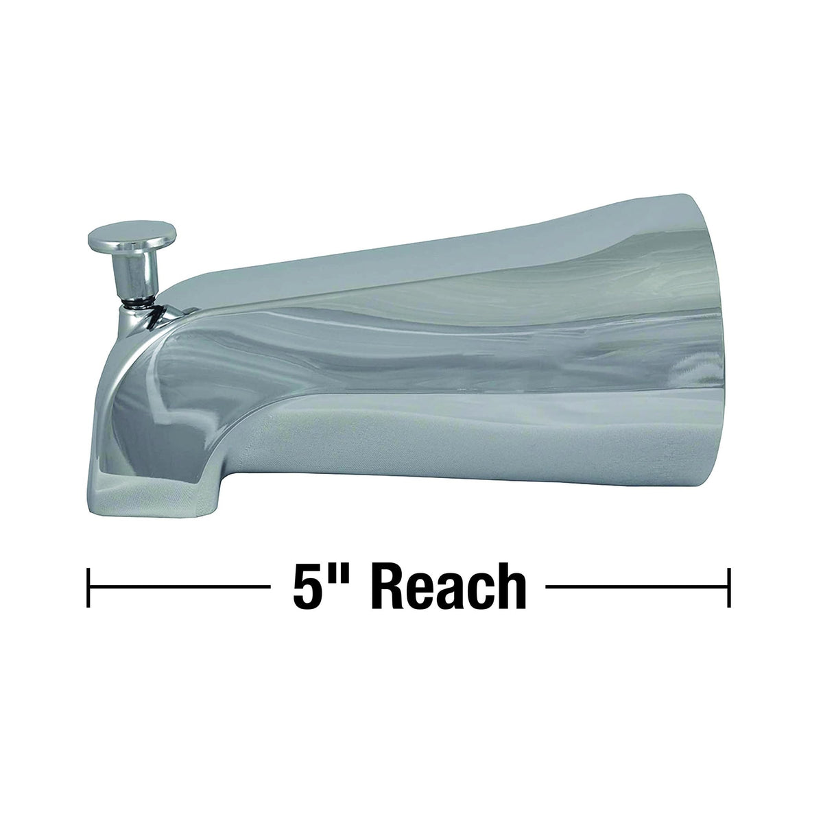 Danco tub spout five-inch reach chrome, helps faucet alignment.