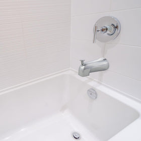 Danco tub spout kit with adapters chrome, ready for quick installation.