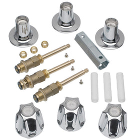 Danco Verve chrome remodel kit close-up for a refreshed tub and shower.