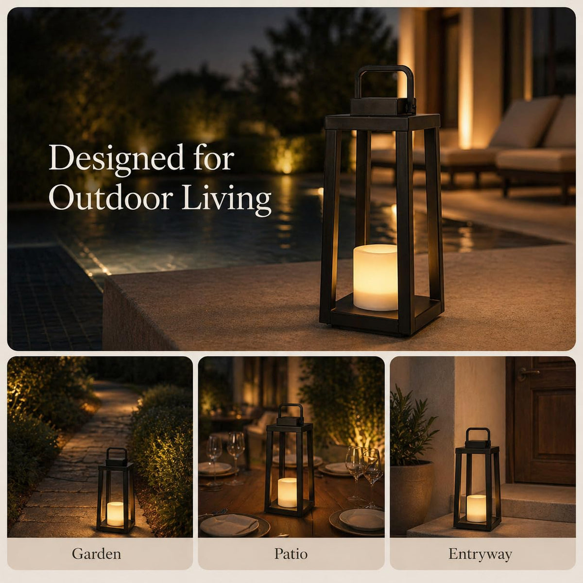 DANCYHOME H16 solar panel and Ni-MH battery powered for eco-friendly lighting.