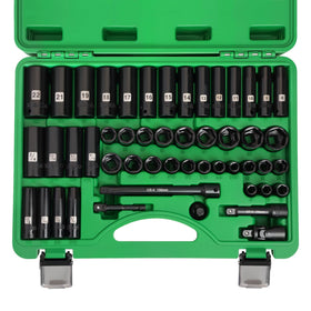 Dangkiy 3/8 drive socket set in case for portable garage maintenance.