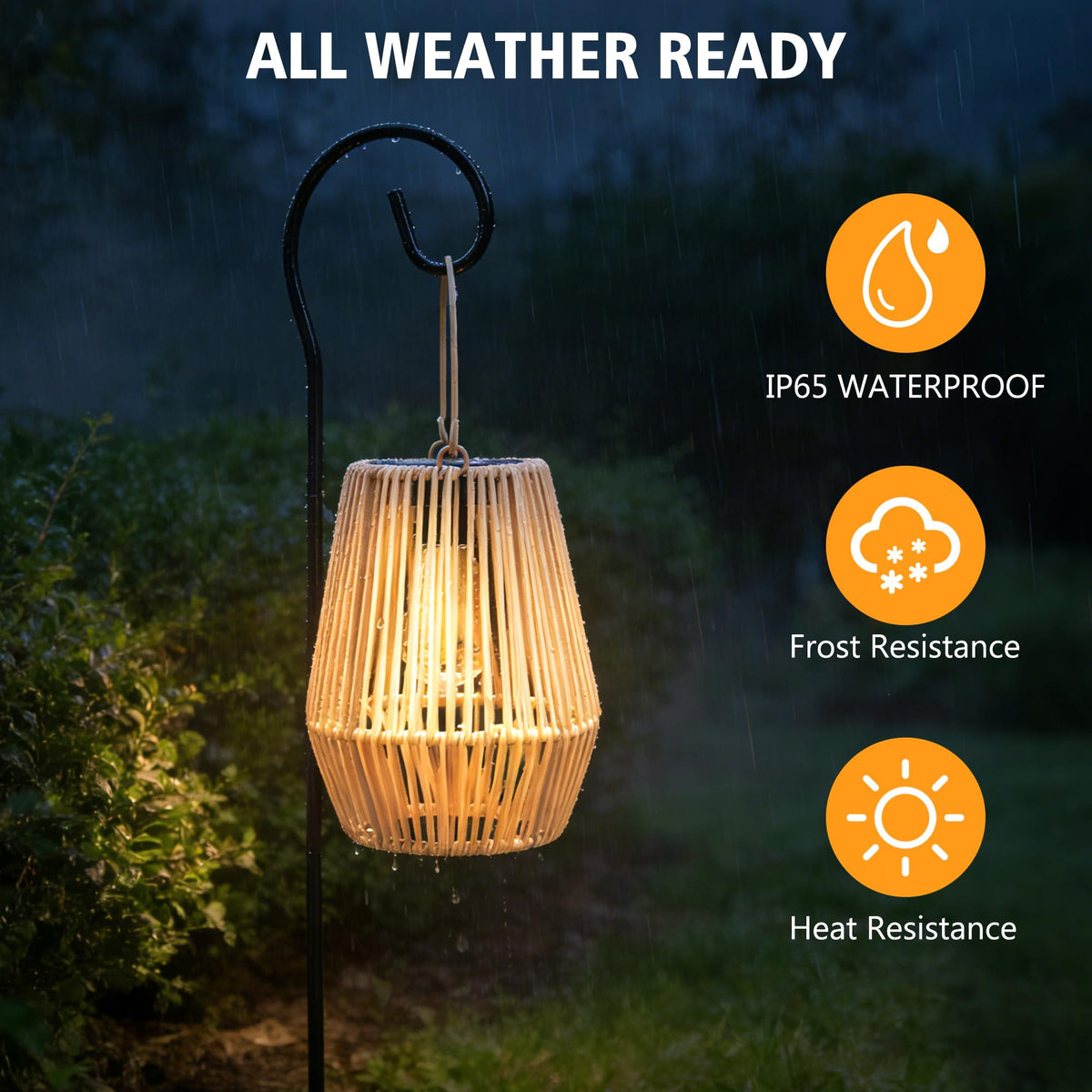 Danhh solar lantern hanging-garden setup adds charm to patios and trees.
