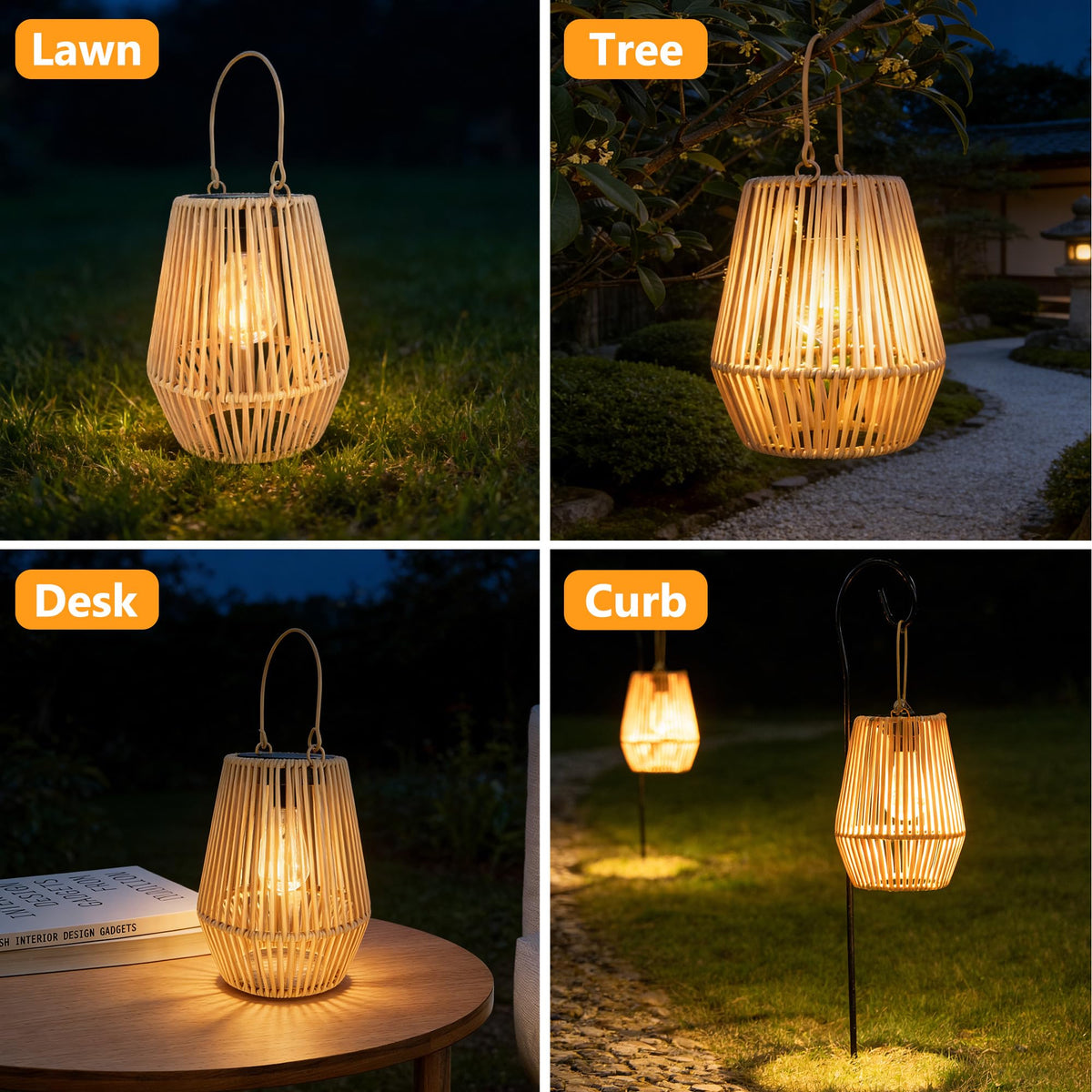 Danhh solar lantern pack-two provides versatile lighting for multiple outdoor spots.