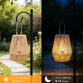 Danhh solar lantern emits warm-light without glare for cozy evenings.