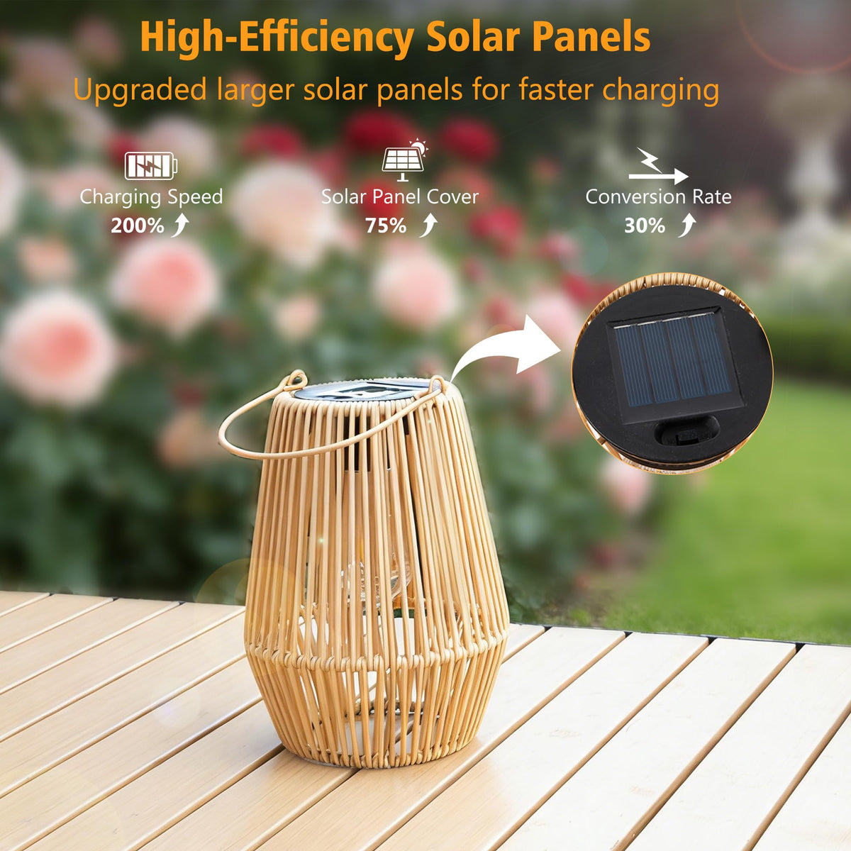 Danhh solar lantern waterproof-durable shell withstands rain and snow for year-round use.