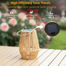 Danhh solar lantern waterproof-durable shell withstands rain and snow for year-round use.