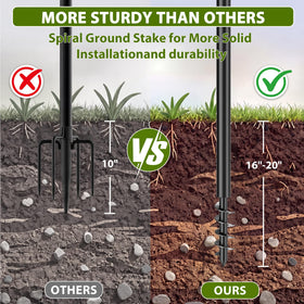 Danshinro four-section height-adjustable pole shows versatility from 5.2 to 10.5 ft