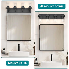Danshinro four-bulbs configuration demonstrates ample mirror lighting