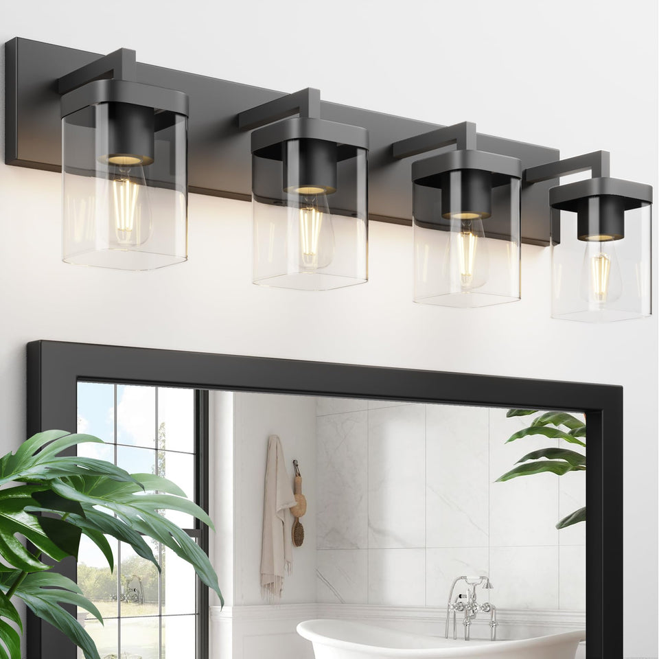 Danshinro square backplate vanity light adds a modern focal point for bathrooms
