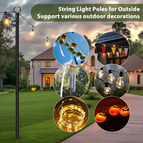 Danshinro pole supports string lights, banners, and lanterns