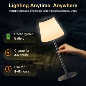 Dansny solar table lamp memory function returns to last brightness setting.