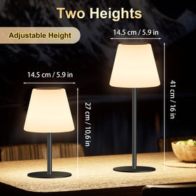 Dansny solar table lamp remote control enables easy mood lighting from distance.