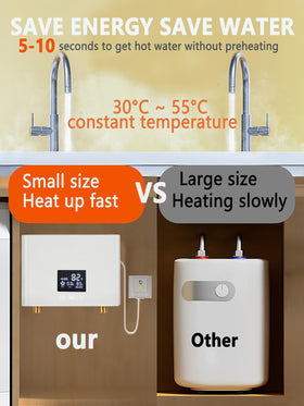 Daordaer compact-design unit suitable for bathroom or kitchen countertops and tight spaces.