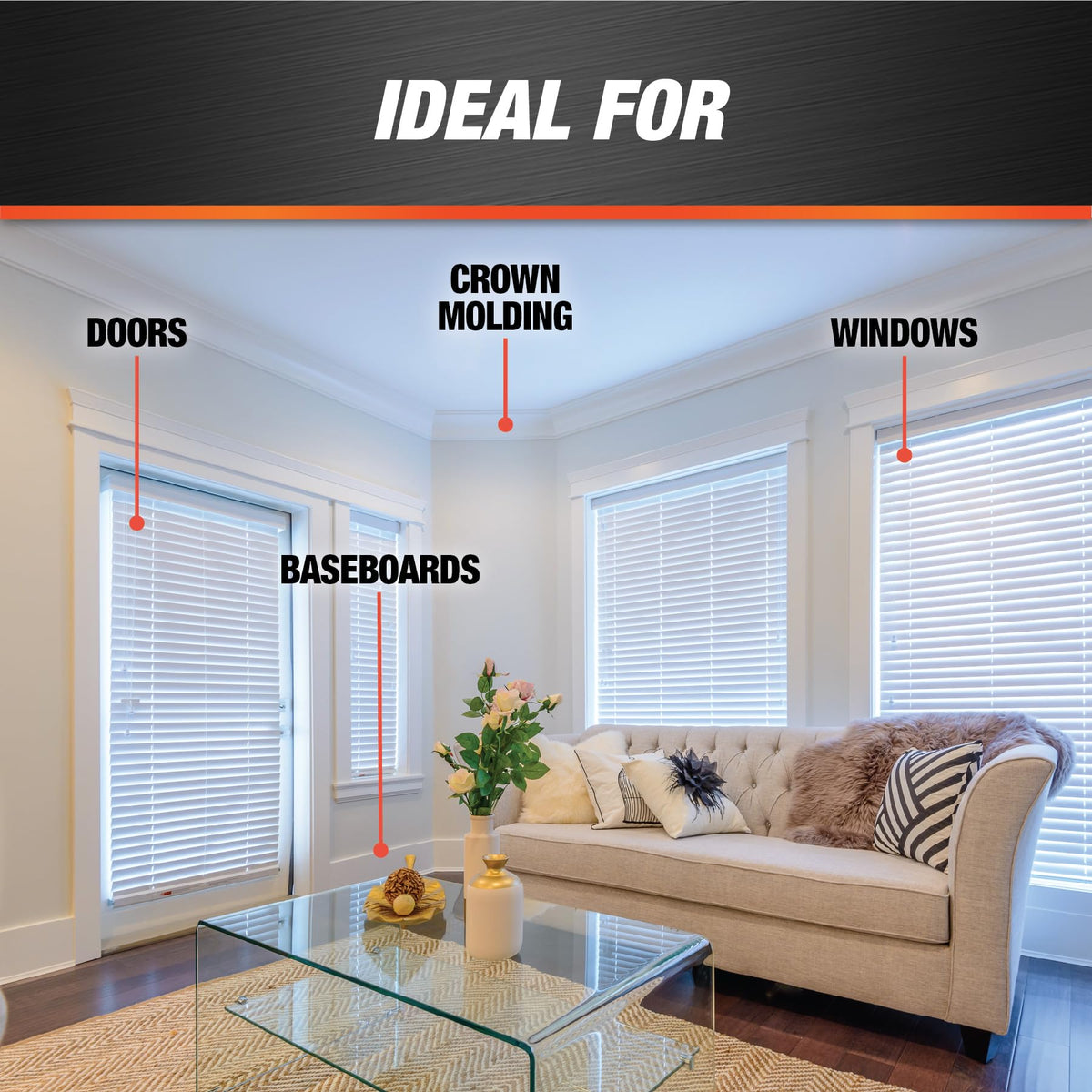 DAP Alex Plus suitable for interior and exterior use on windows.