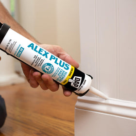 DAP Alex Plus features low odor and water cleanup.