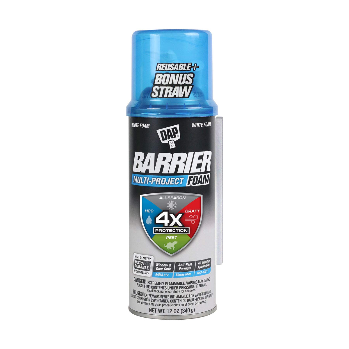 DAP Barrier Multi Purpose Foam with stop-start adapter enabling easy multi-project sealing.
