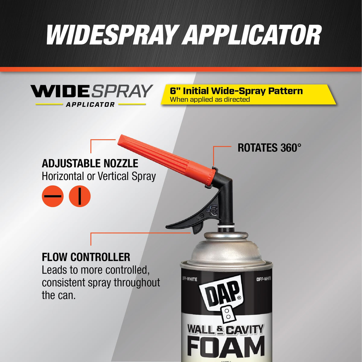 DAP closed-cell foam provides durable interior air sealing.