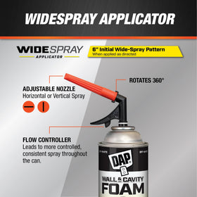 DAP closed-cell foam provides durable interior air sealing.
