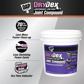 DAP DryDex pink-to-white dry time indicator signals sanding.