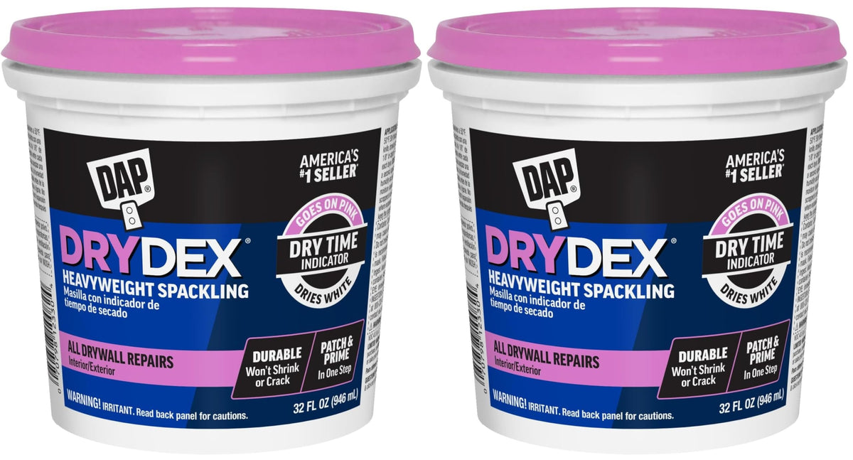 DAP DryDex spackling pack of 2 pails ready to fill holes.