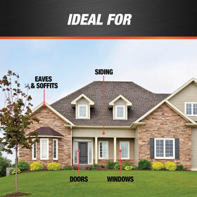 DAP Extreme Stretch low odor latex formula suits indoor projects with easy clean-up.
