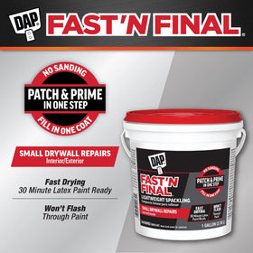 DAP Fast'N Final advanced microsphere surface provides ultra-smooth finish for hiding repairs.