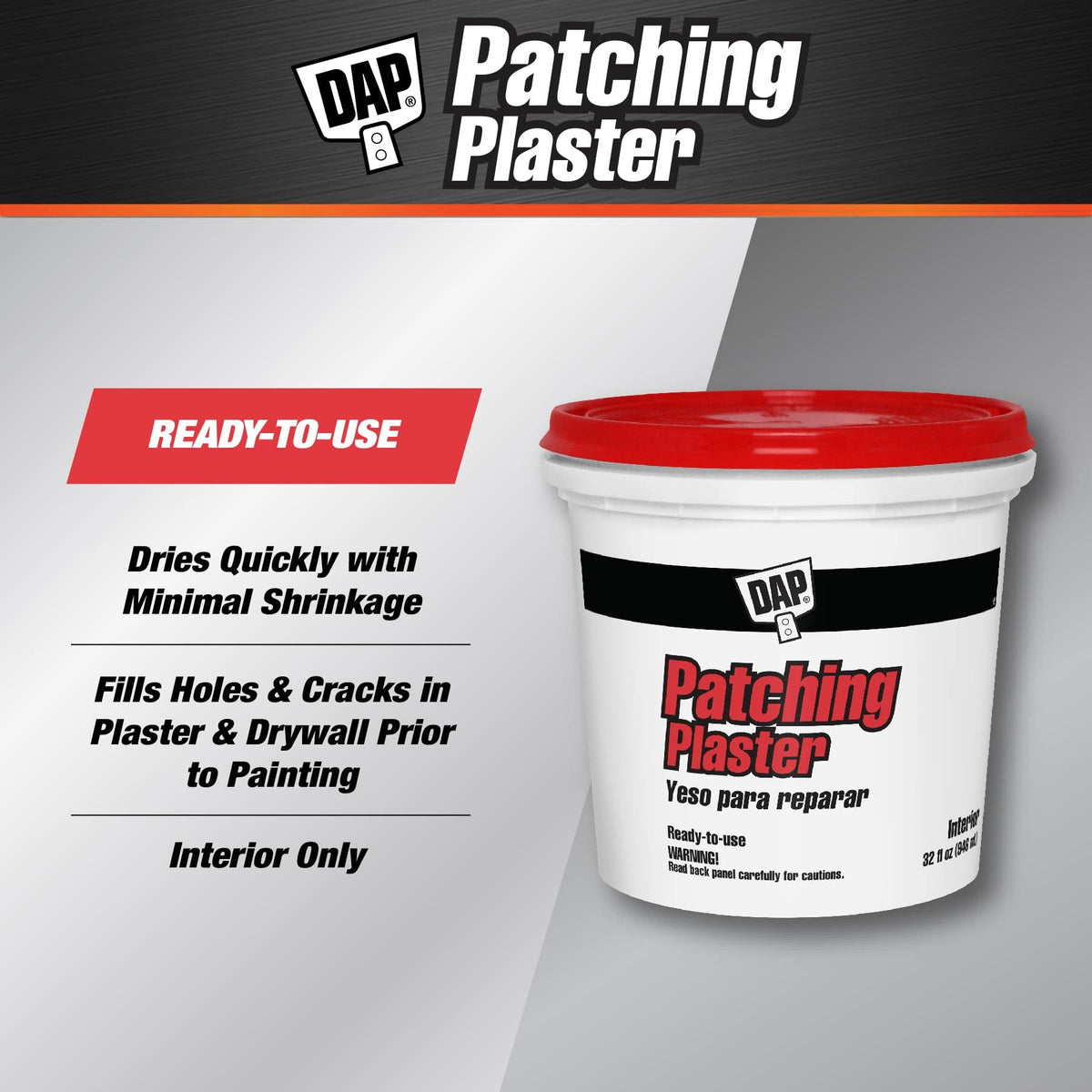 DAP Patching Plaster smooth-working consistency for neat patching