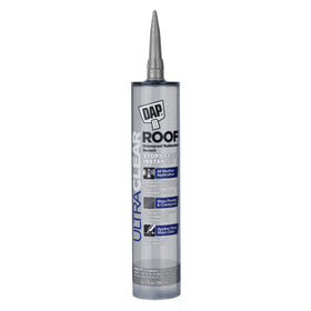 DAP Ultra Clear Roof Sealant bottle pour demonstrates quick, clean application