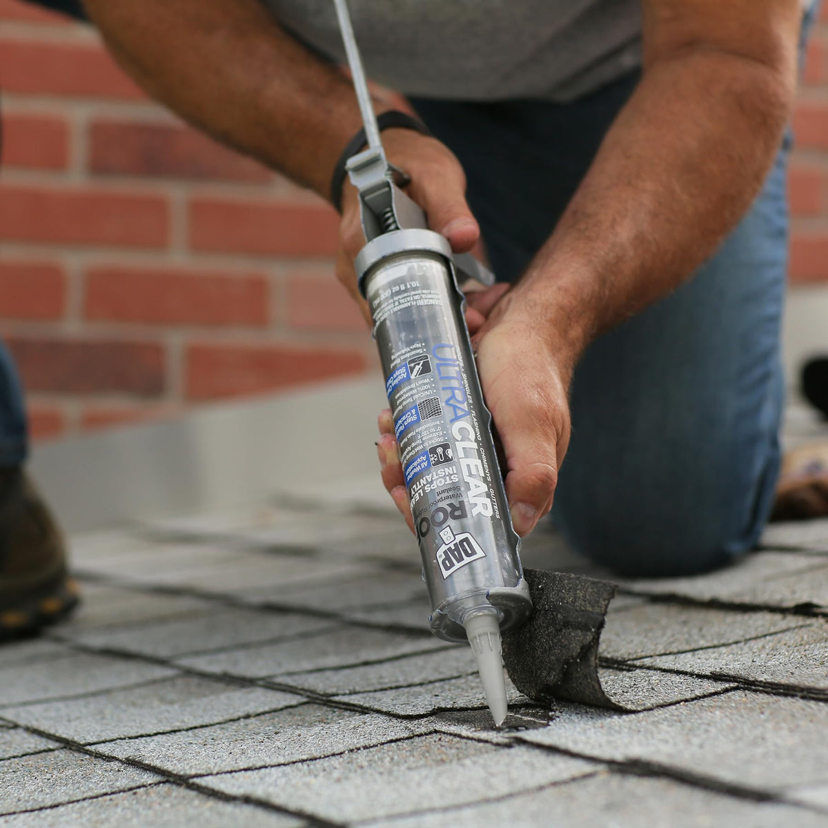 Exterior-use sealant stays flexible for outdoor roof projects