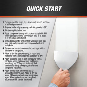 DAP wallboard joint compound smooths and sands for professional gypsum panel joints