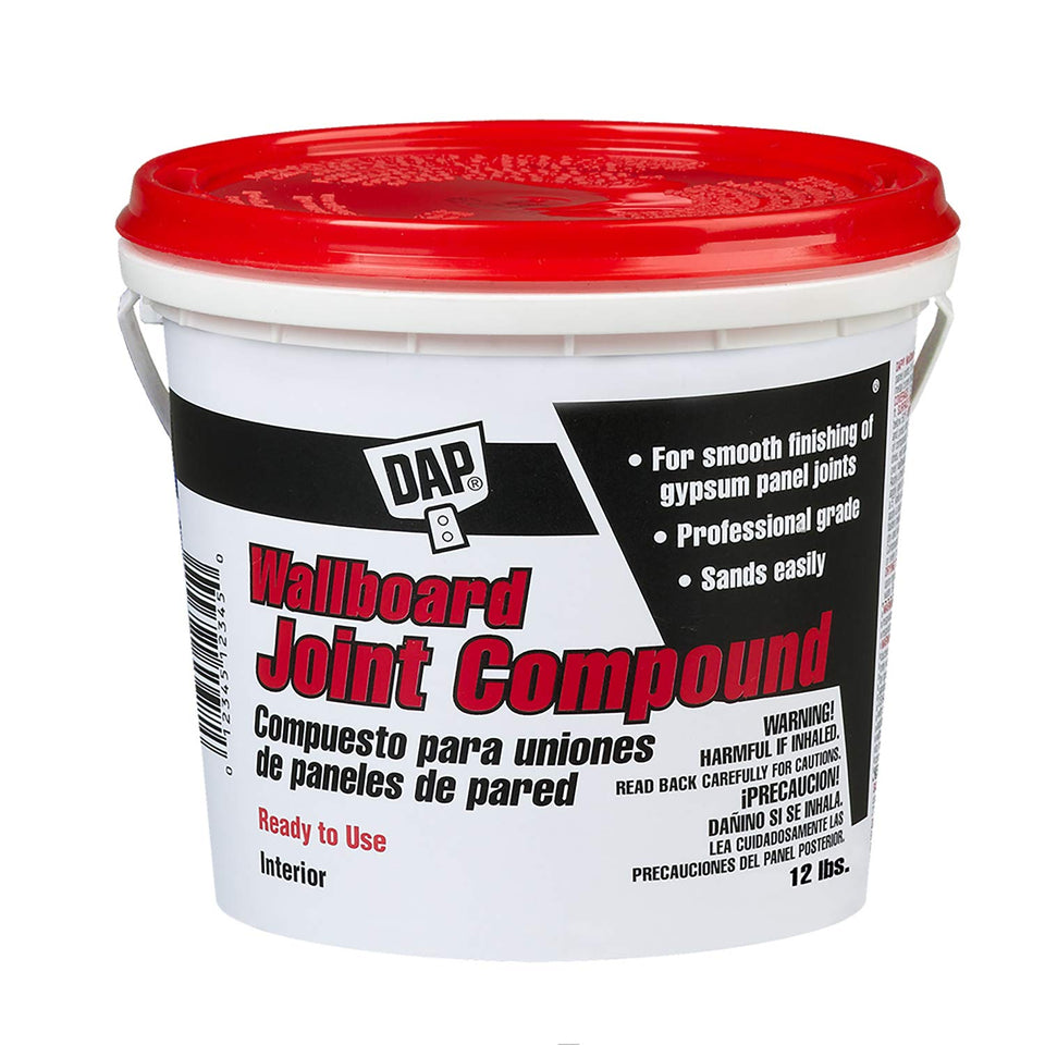 DAP wallboard joint compound white 12lb tub for seamless drywall finishing