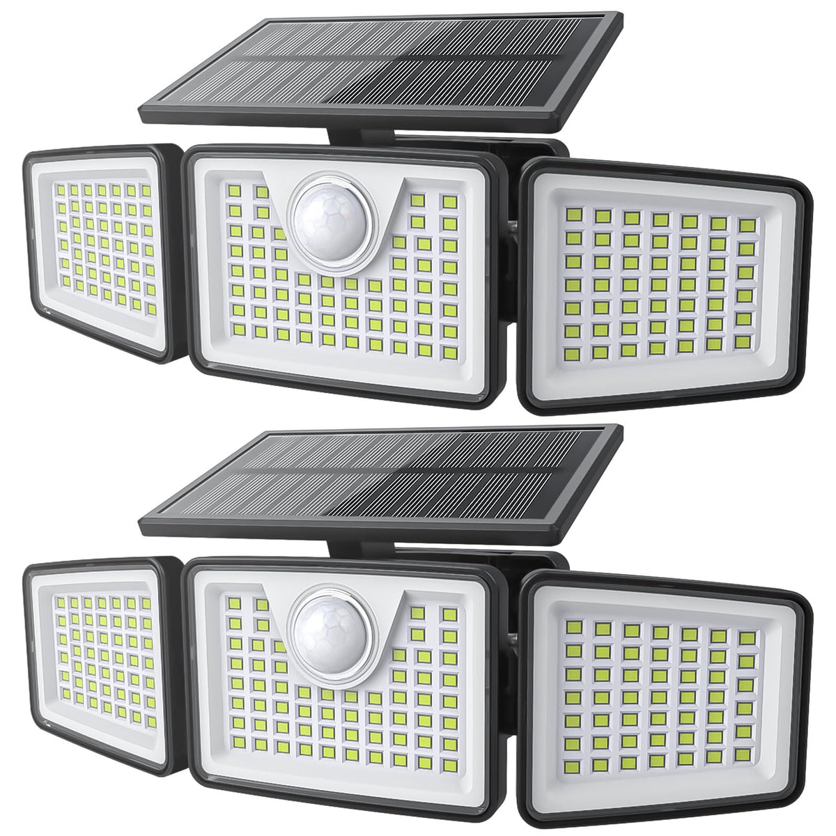 Daphino 2500lm solar light front view for bright driveways and patios.