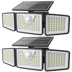 Daphino 2500lm solar light front view for bright driveways and patios.
