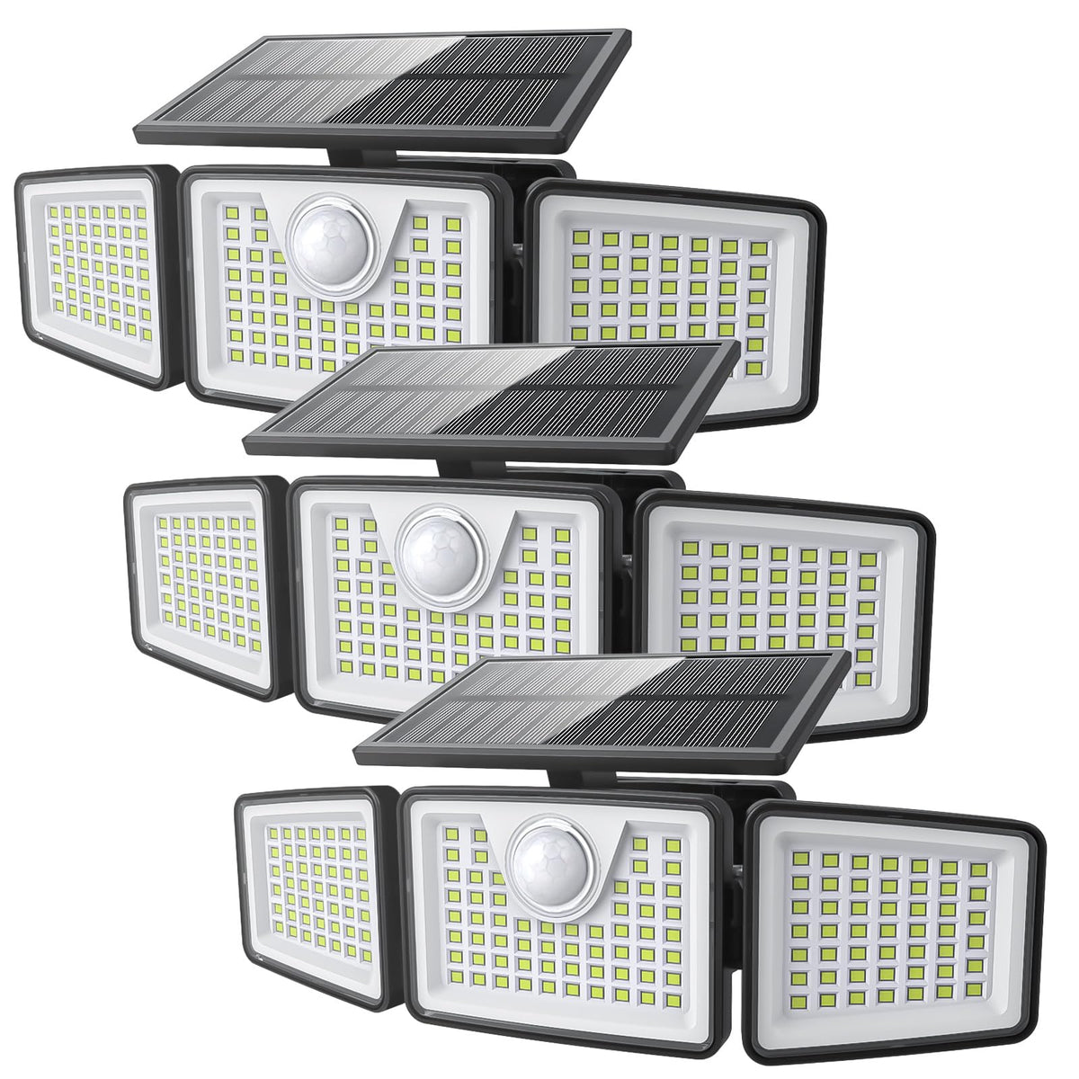 Daphino 2500LM outdoor solar light brightens front yard walkways with wide coverage