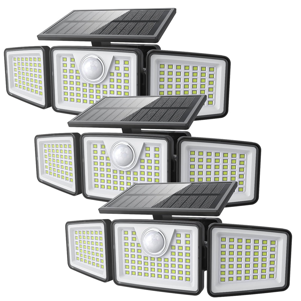 Daphino 2500LM outdoor solar light brightens front yard walkways with wide coverage