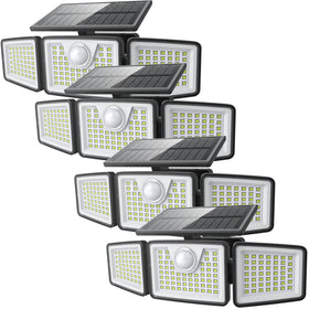 Daphino 3-head solar light with 270° wide-angle coverage for thorough outdoor lighting.