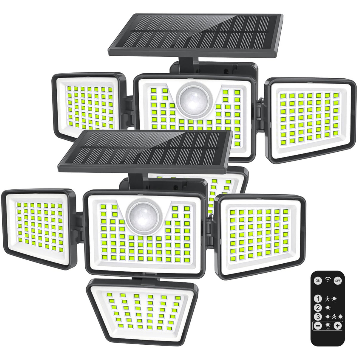 Daphino 3000LM four-head LED lights large outdoor areas.