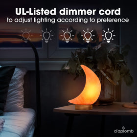 d'aplomb dimmer cord close-up shows adjustable brightness for personalized lighting.