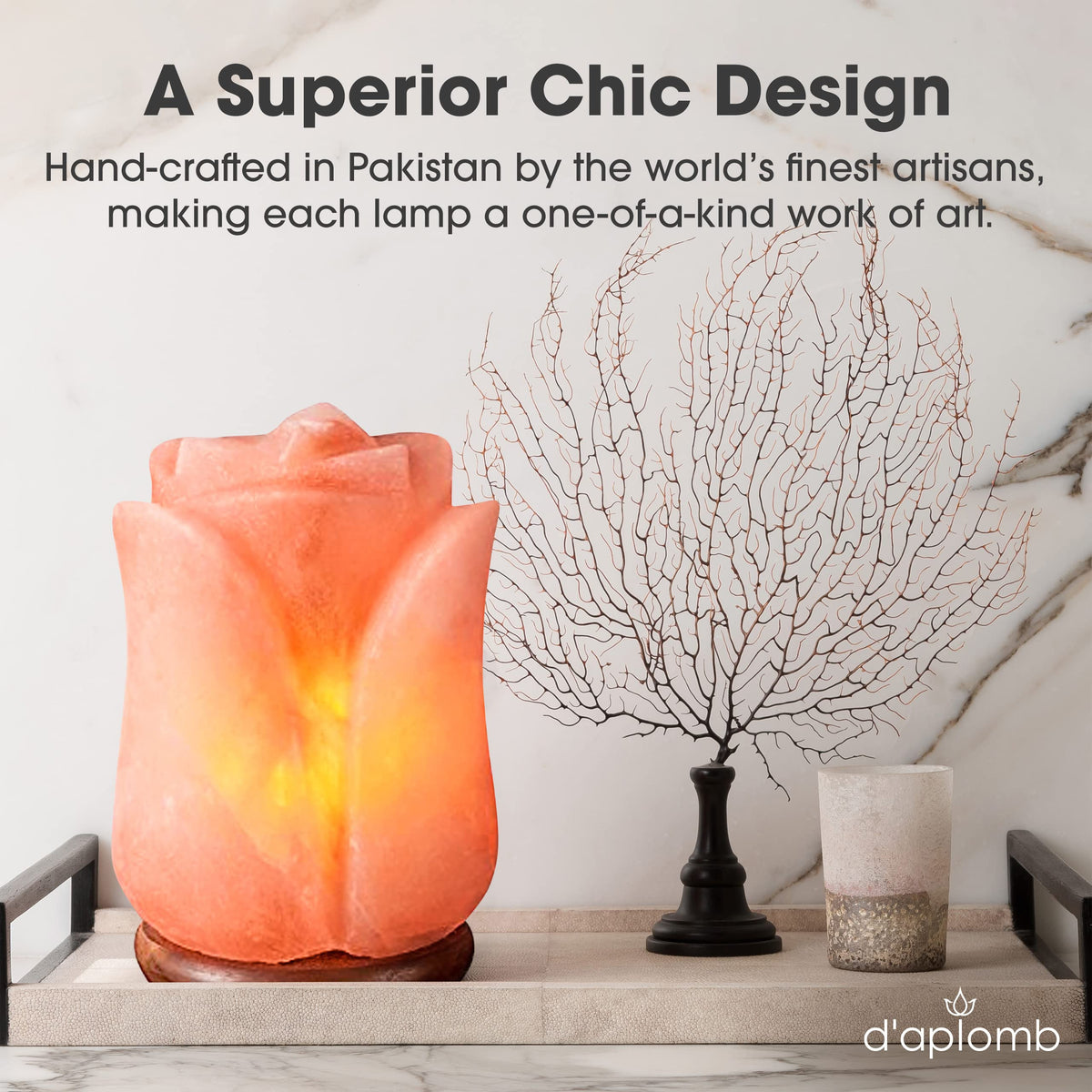 decor idea in living room with calming light from d'aplomb lamp