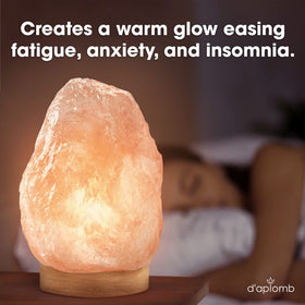 d'aplomb authentic pink Himalayan salt lamp weighs about seven pounds