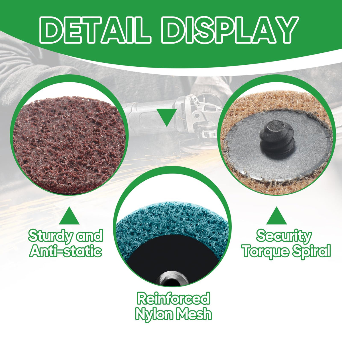 Dapuri stainless steel finishing disc helps prep metal surfaces evenly