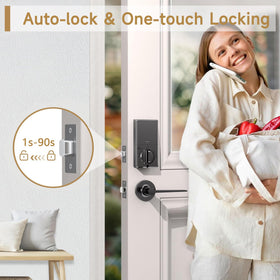 Darawf keypad deadbolt front door auto lock for security