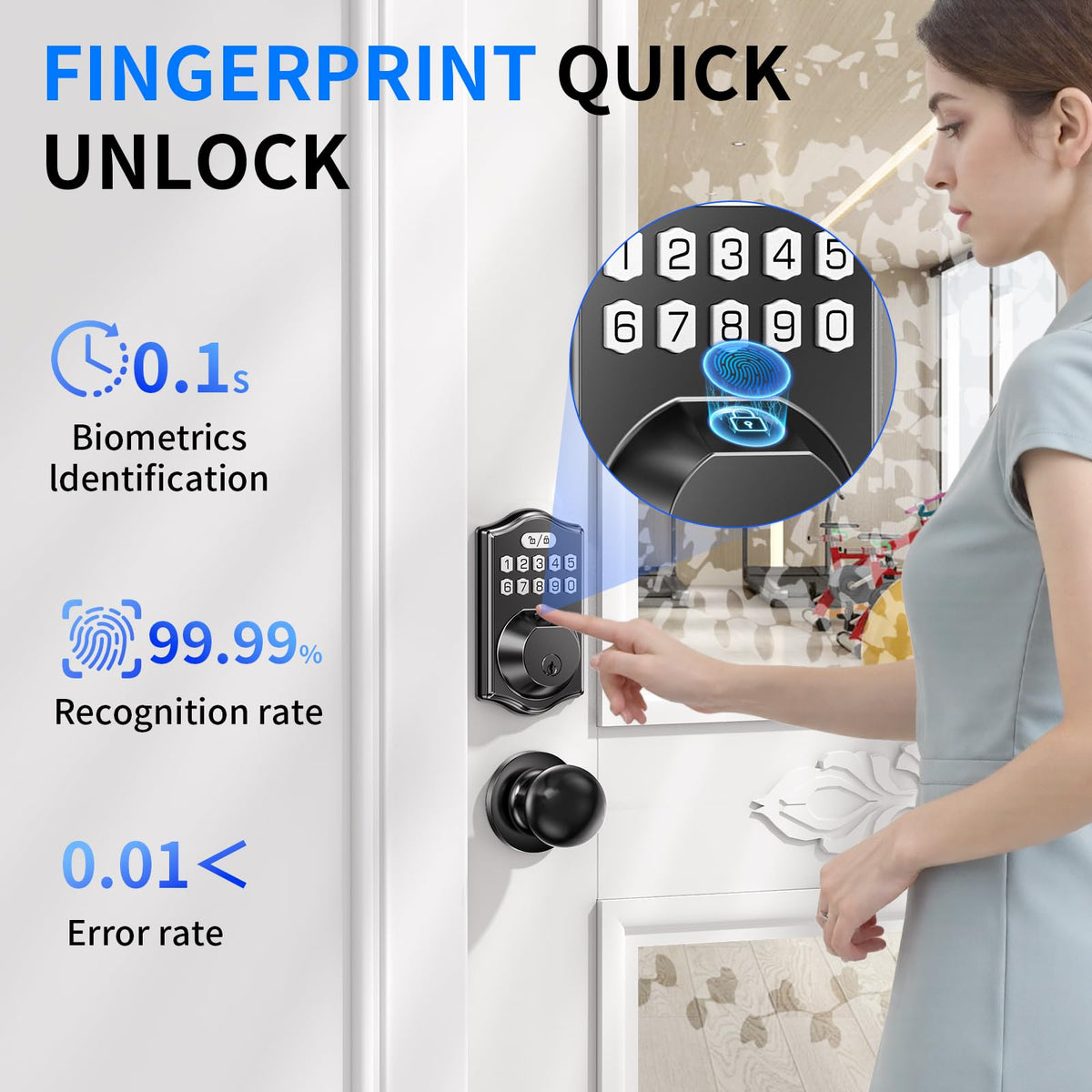 Darawf keypad deadbolt front door installation in 15 minutes