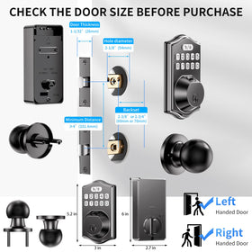 Darawf keypad deadbolt front door weatherproof exterior hardware