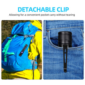 DarkBeam IPX4 waterproof body withstands splashes during outdoor use.