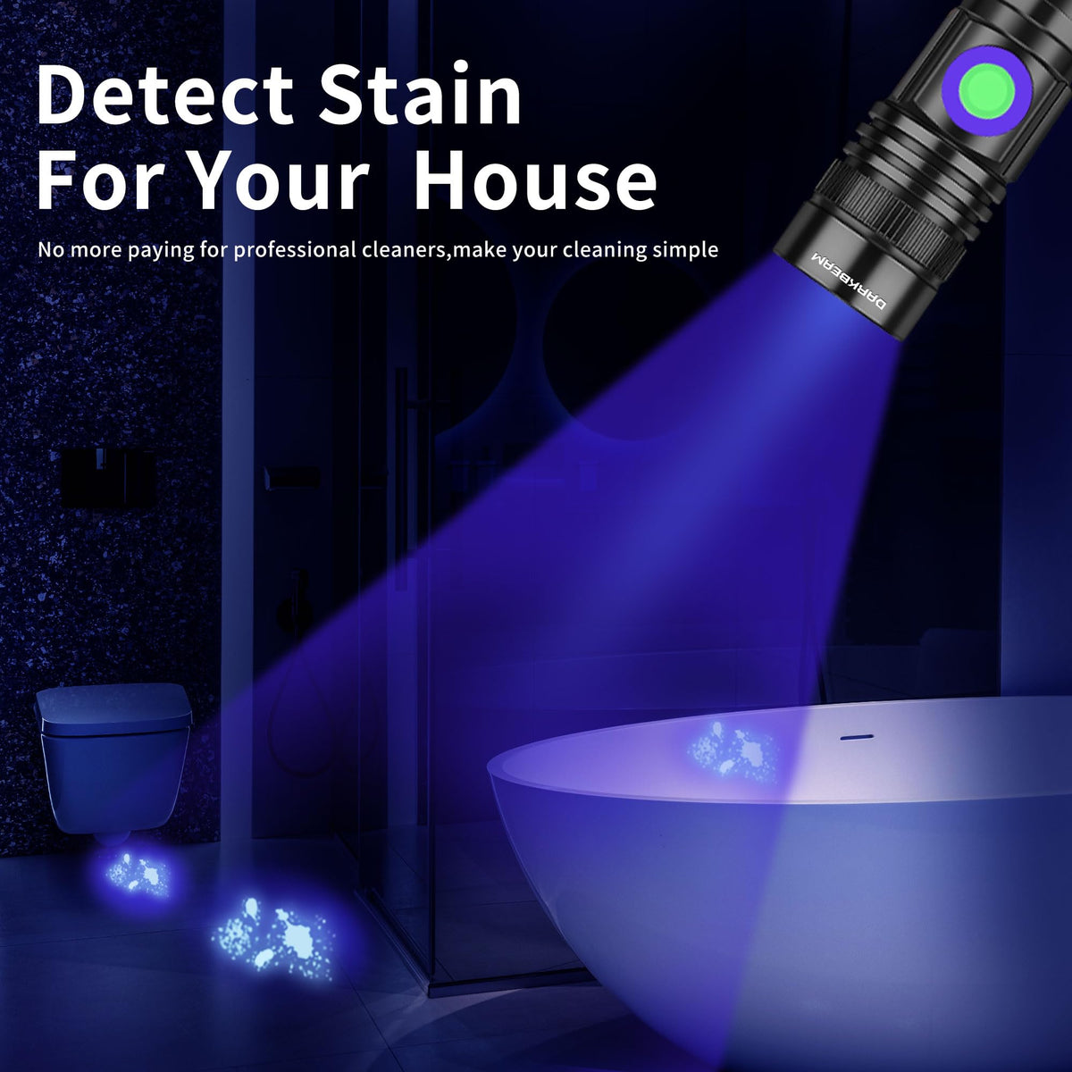 Darkbeam UV light for pet urine detection and resin curing tasks