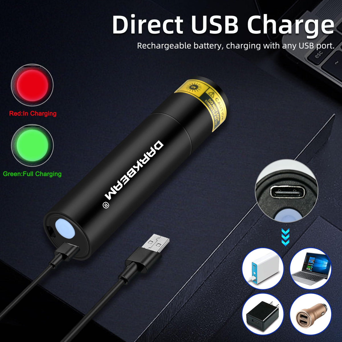 Darkbeam 365nm detection helps verify currency and spot UV features.