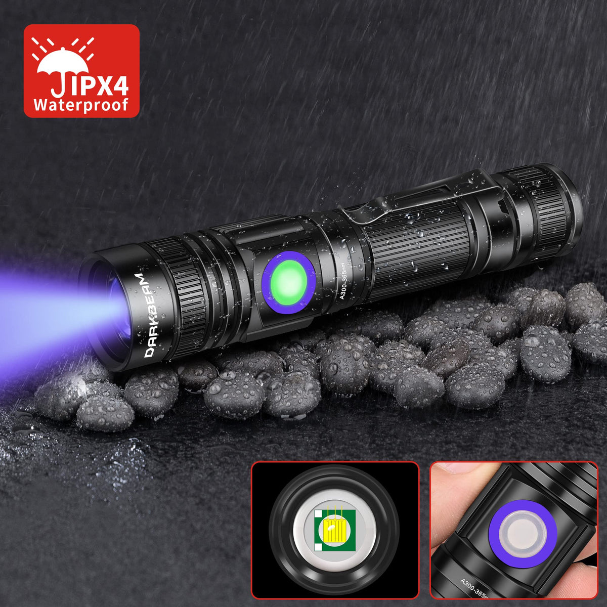 DarkBeam UV light aids resin curing demonstrations and repair checks.