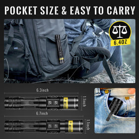 Darkbeam aluminum body UV flashlight emphasizing durability and heat dissipation